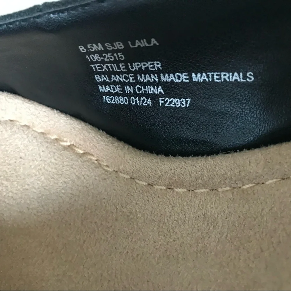 St. John's Bay Black Espadrille Wedges women’s size 8.5